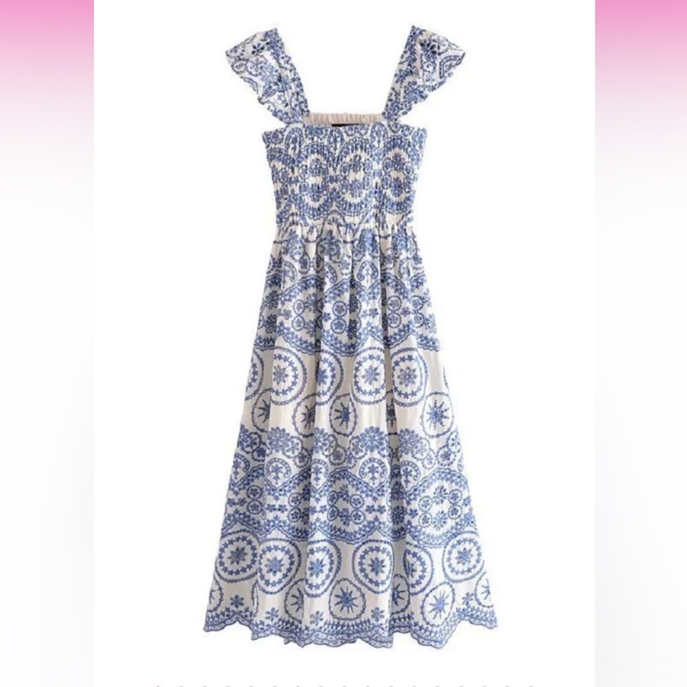 Chatham eyelet midi dress. Never worn.
